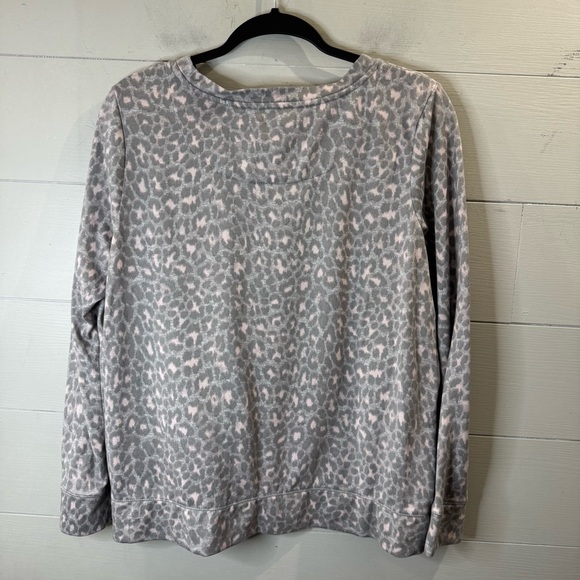 Kate Spade Women's Cheetah Print Cozy Long Sleeve PJ Top Size Large - Picture 8 of 8